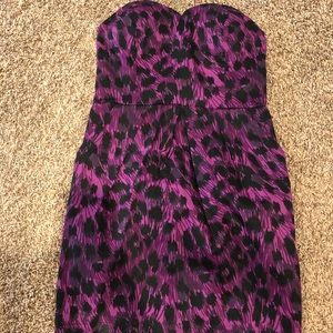 Charlotte Russe purple patterned dress w/zipper 🎉